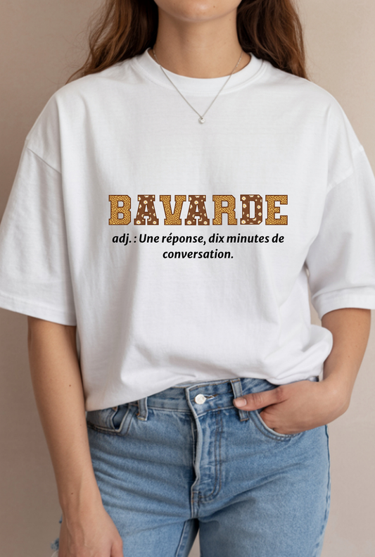 T-shirt «Bavarde » coupe oversize créé par Céline Studio Création