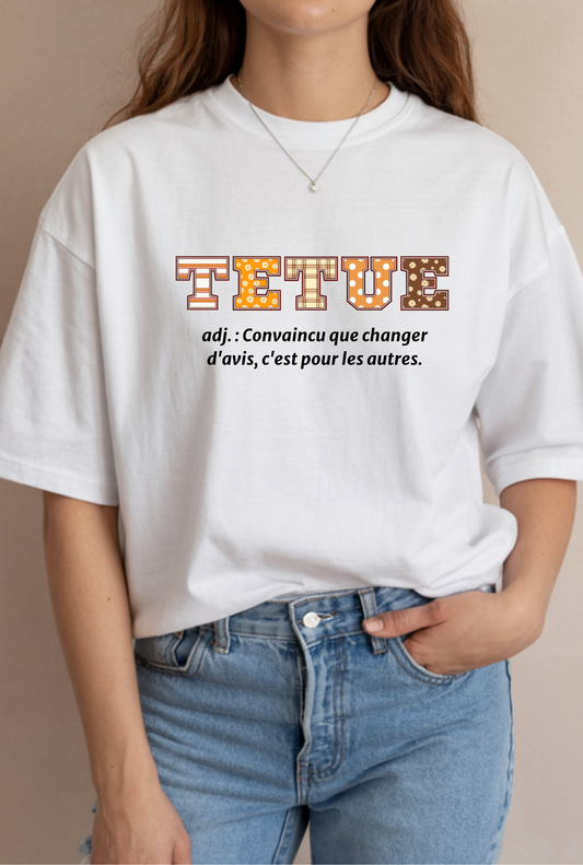 T-shirt « Têtue » coupe oversize créé par Céline Studio Création