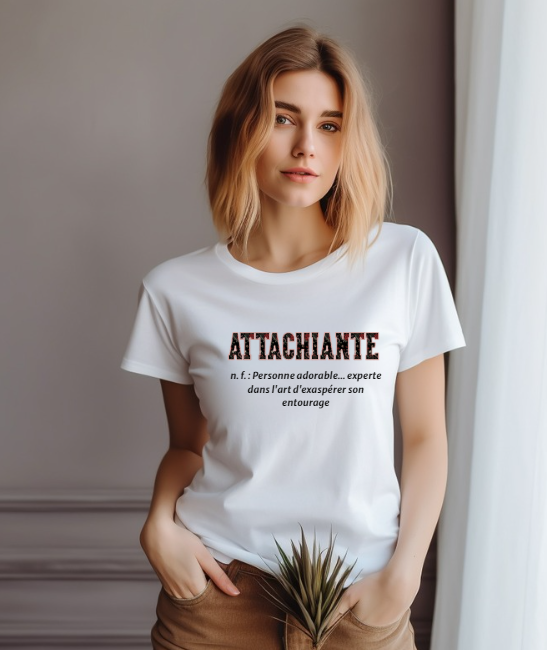 T-shirt « Attachiante » coupe classique créé par Céline Studio Création