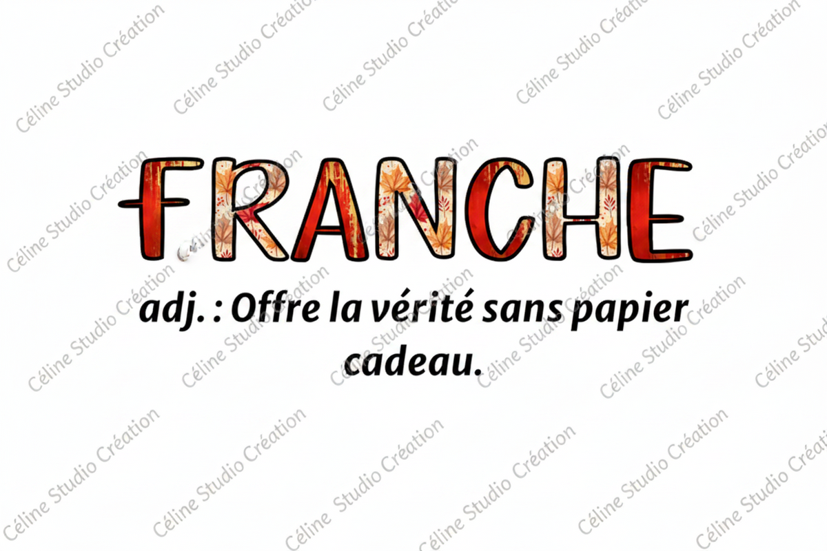 Détail du design Franche sur T-shirt
