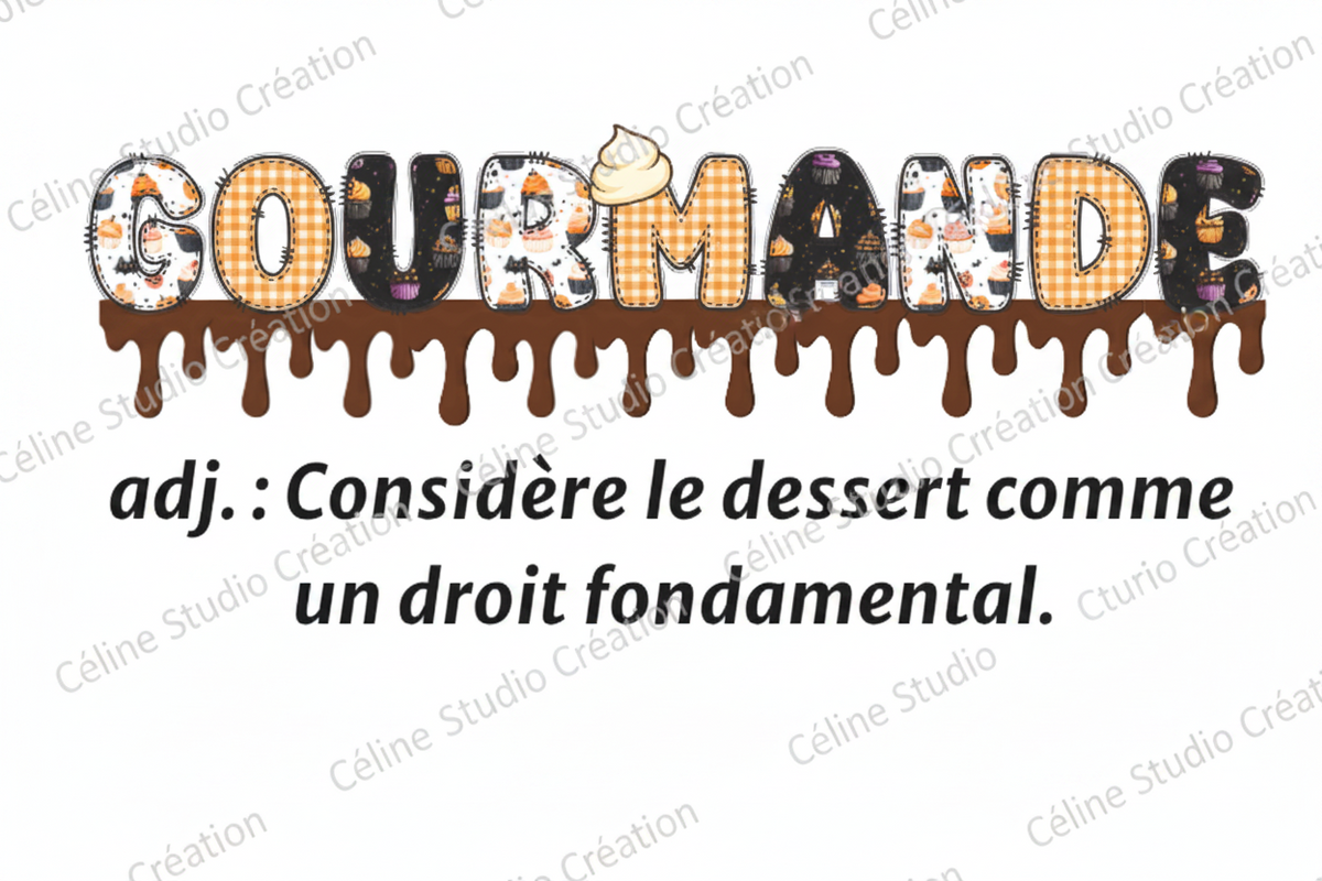 Détail du design Attachiante sur T-shirt

