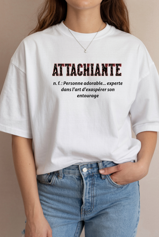 T-shirt « Attachiante » coupe oversize créé par Céline Studio Création